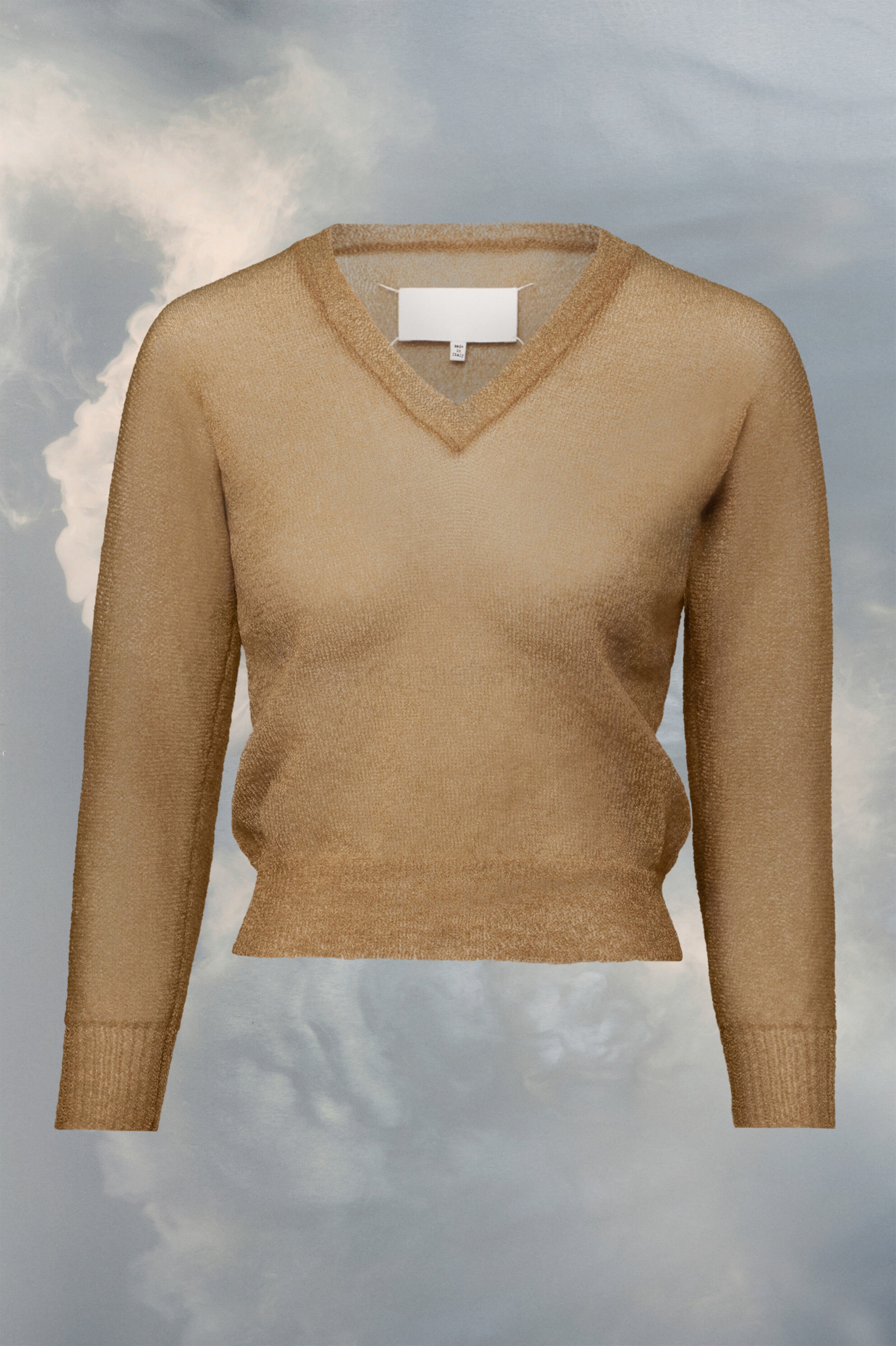 (image for) Transparentes Stricktop Mit V-Ausschnitt | Maison Margiela Mm6 - 1259