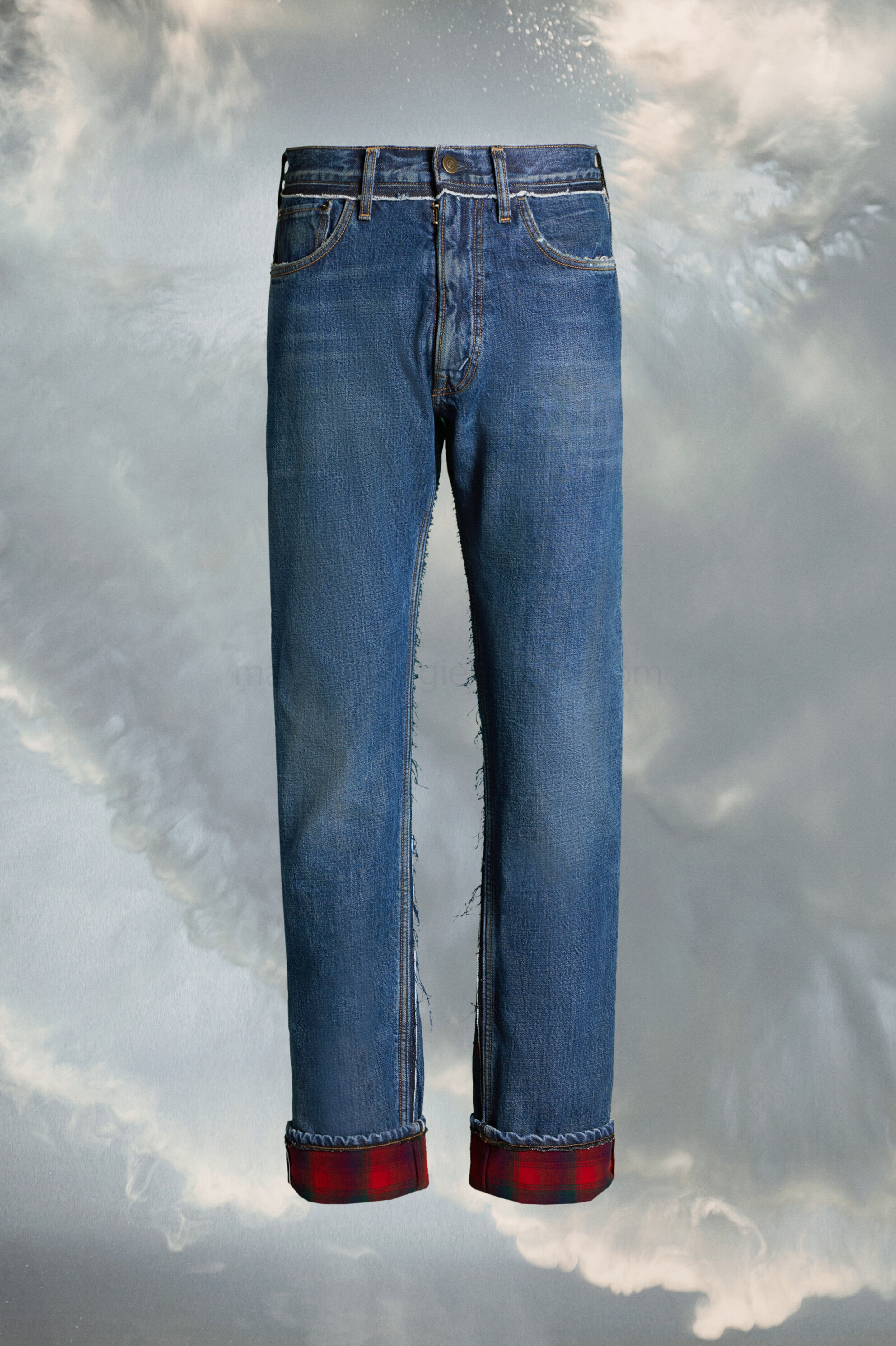 (image for) Jeans Mit Passe Aus Pendleton-Wolle | Maison Margiela Mm6 - 933 - Click Image to Close