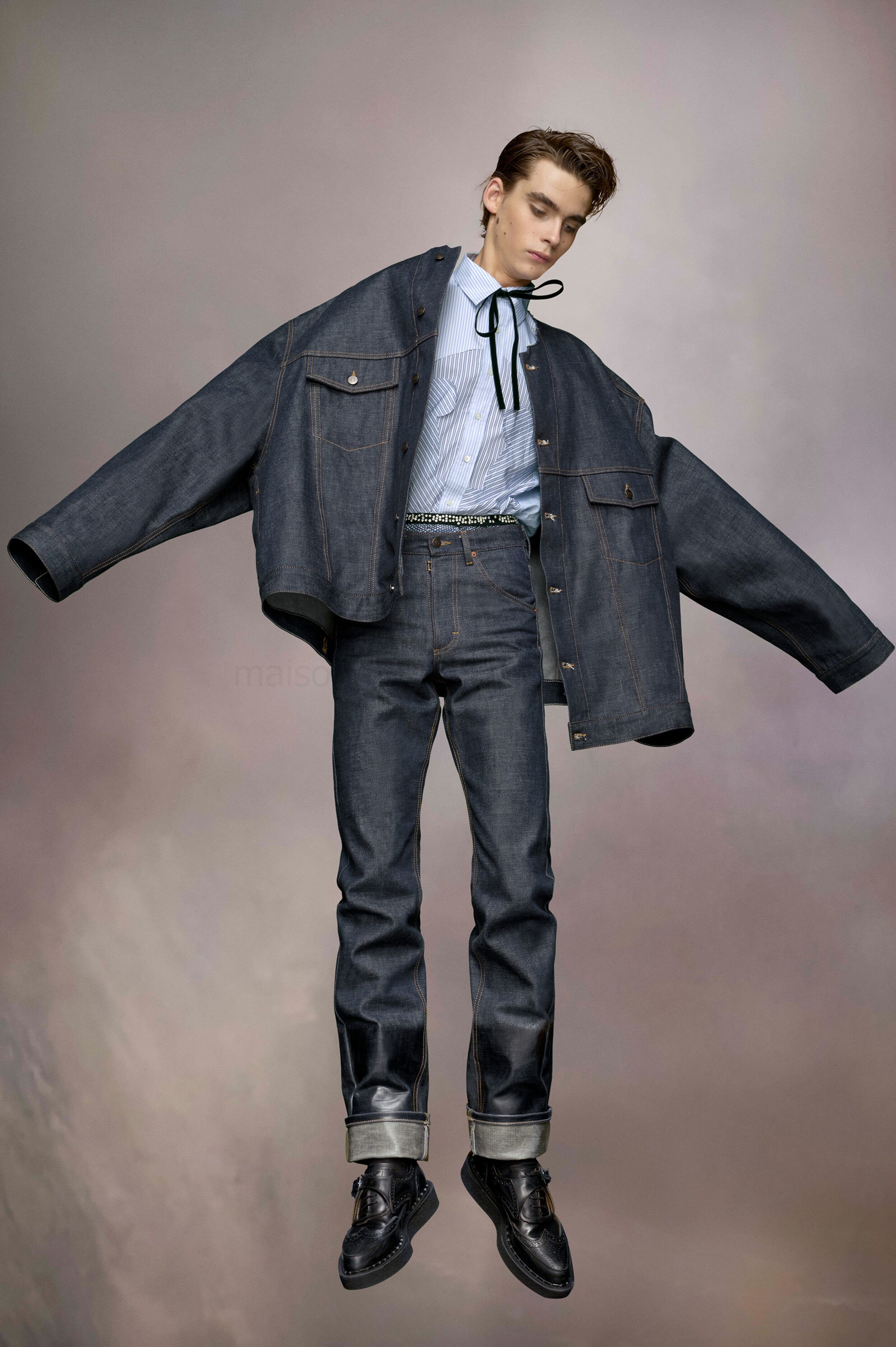 (image for) Jeansjacke Ohne Kragen | Maison Margiela Mm6 - 738