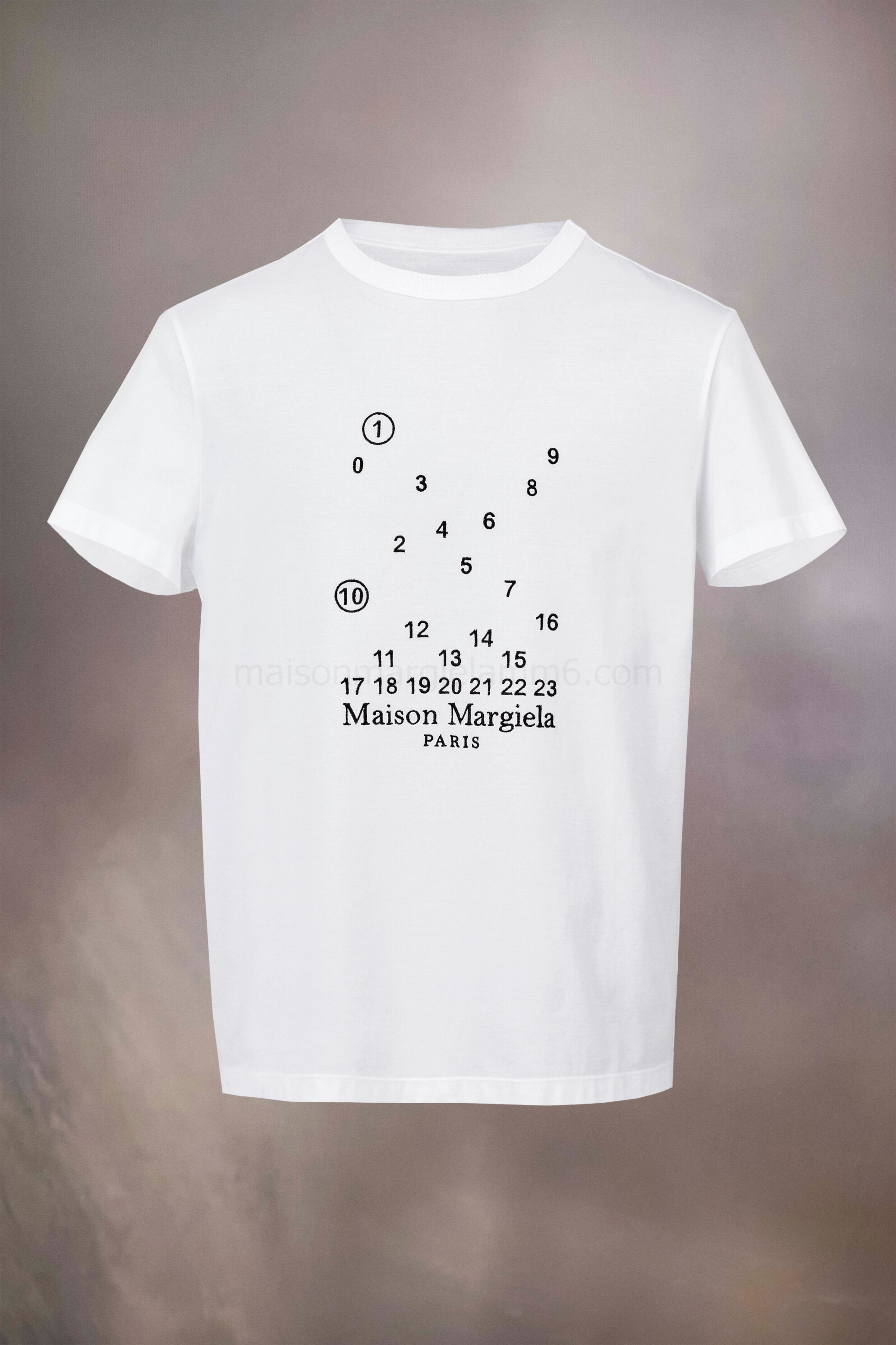 (image for) Numeric Logo-T-Shirt Aus Mako-Baumwolle | Maison Margiela Mm6 - 954 - Click Image to Close