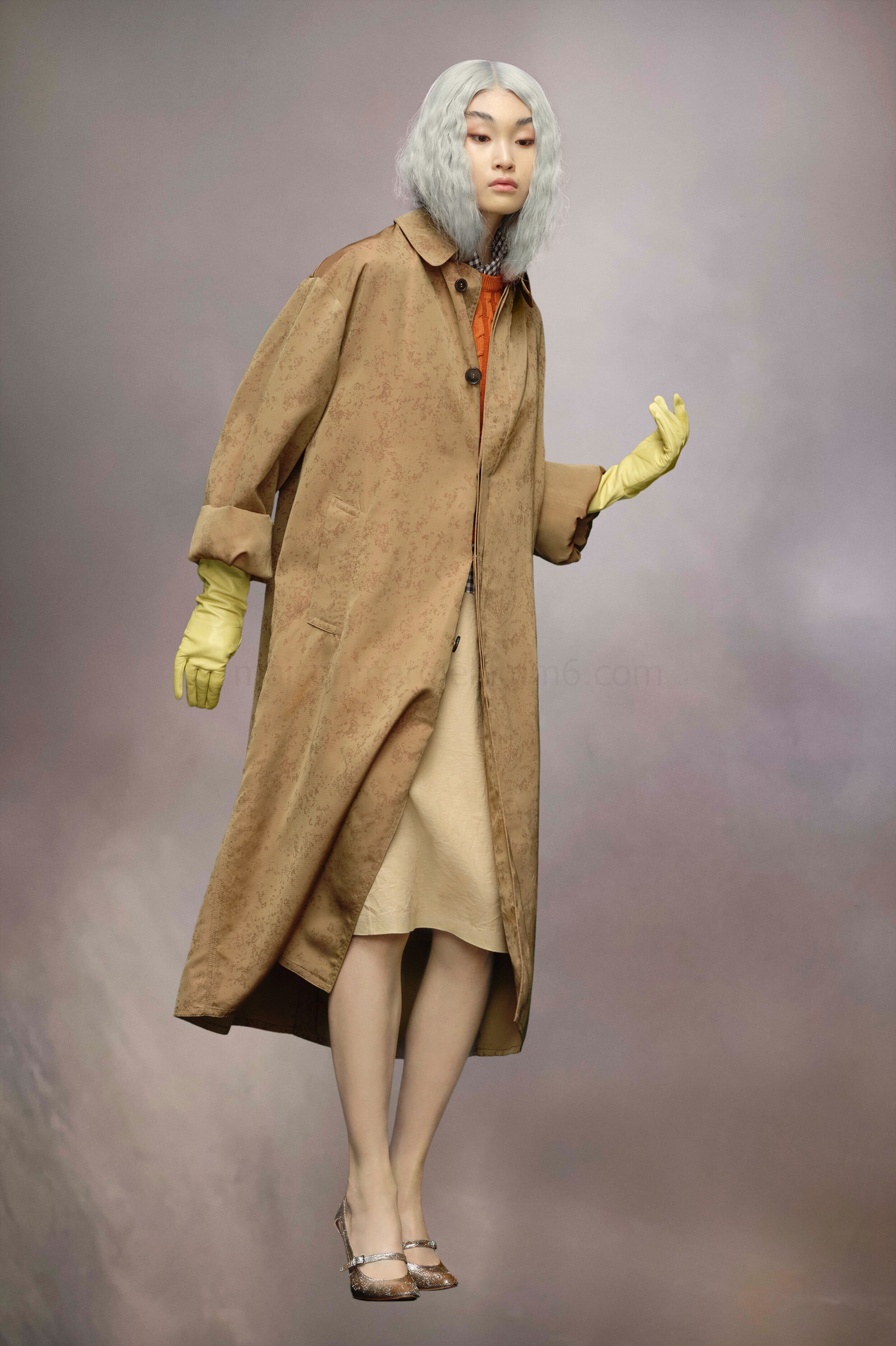 (image for) Trenchcoat Aus Baumwoll-Faille | Maison Margiela Mm6 - 1086