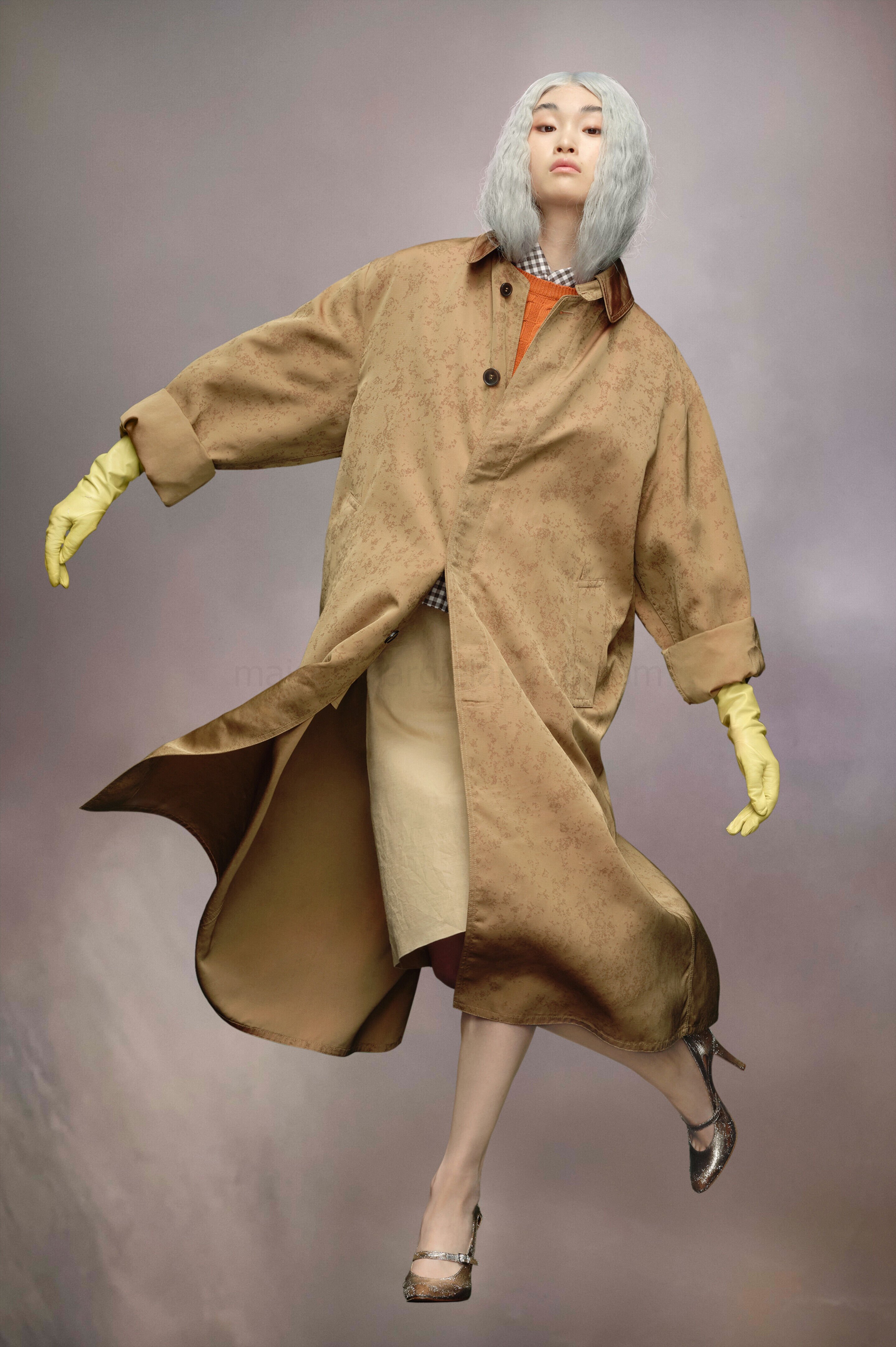 (image for) Trenchcoat Aus Baumwoll-Faille | Maison Margiela Mm6 - 1086