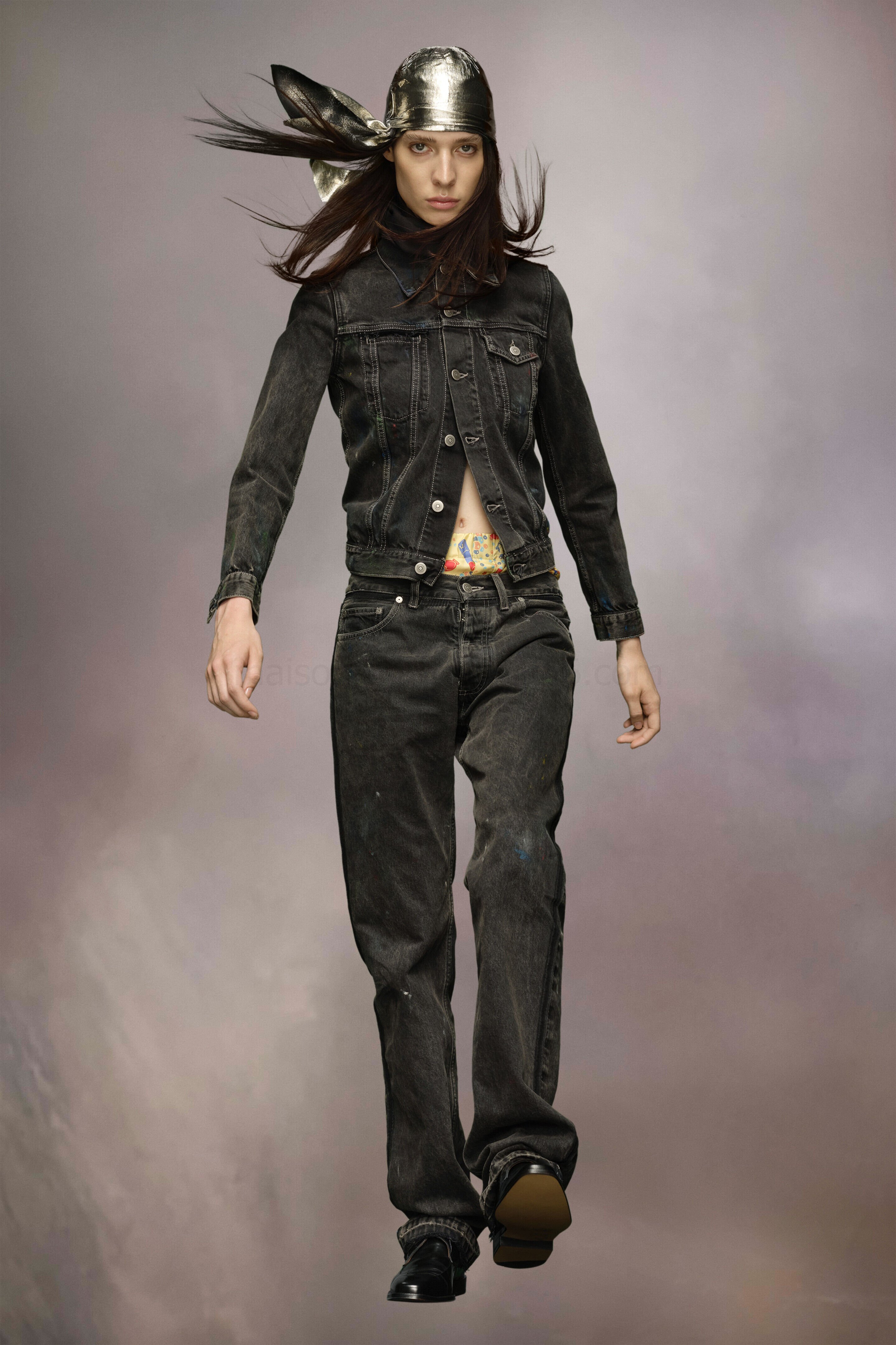 (image for) Jacke Aus Denim Mit Farbakzenten | Maison Margiela Mm6 - 1180