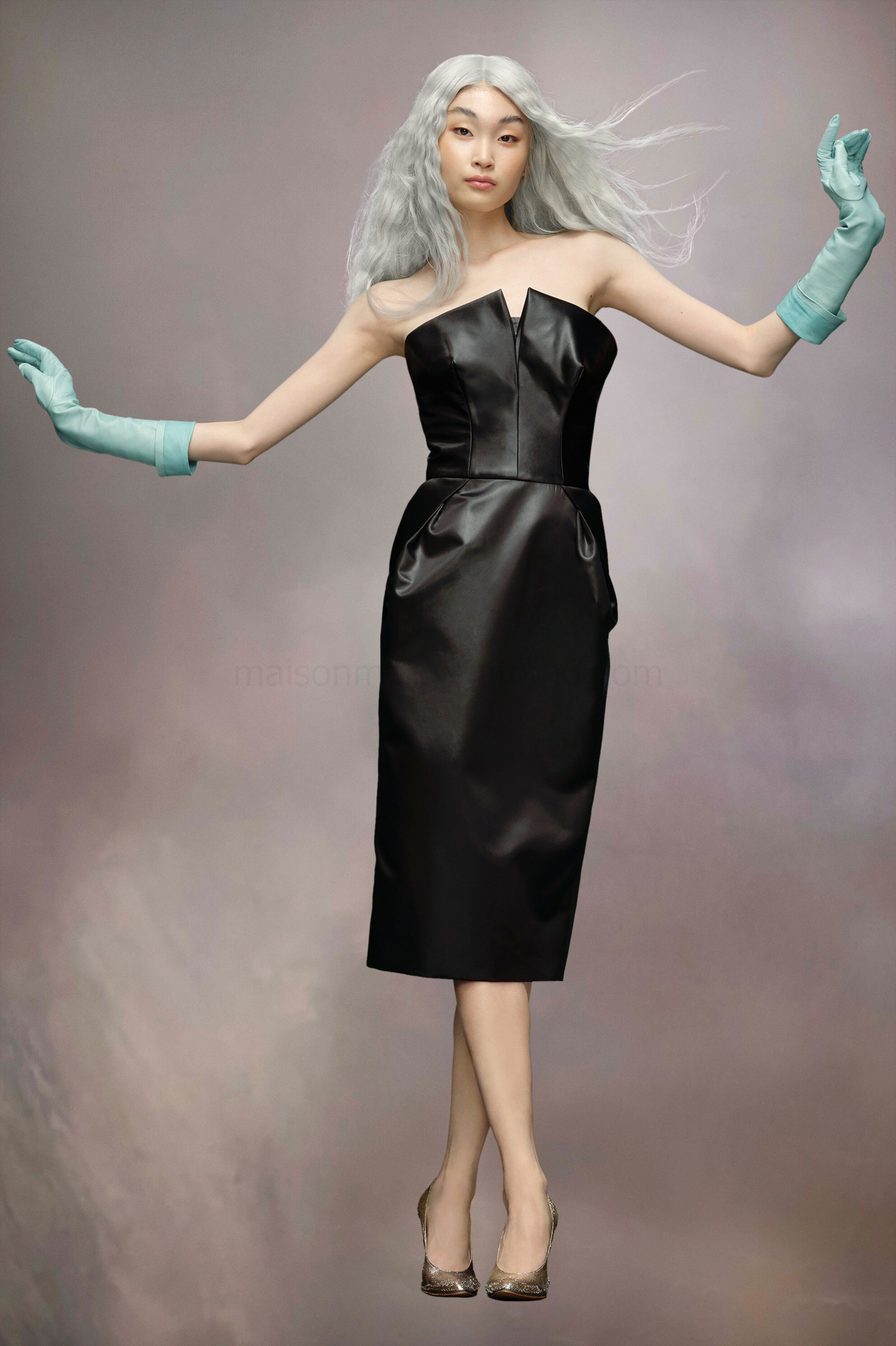 (image for) Kleid Aus Chintz-Satin | Maison Margiela Mm6 - 1090