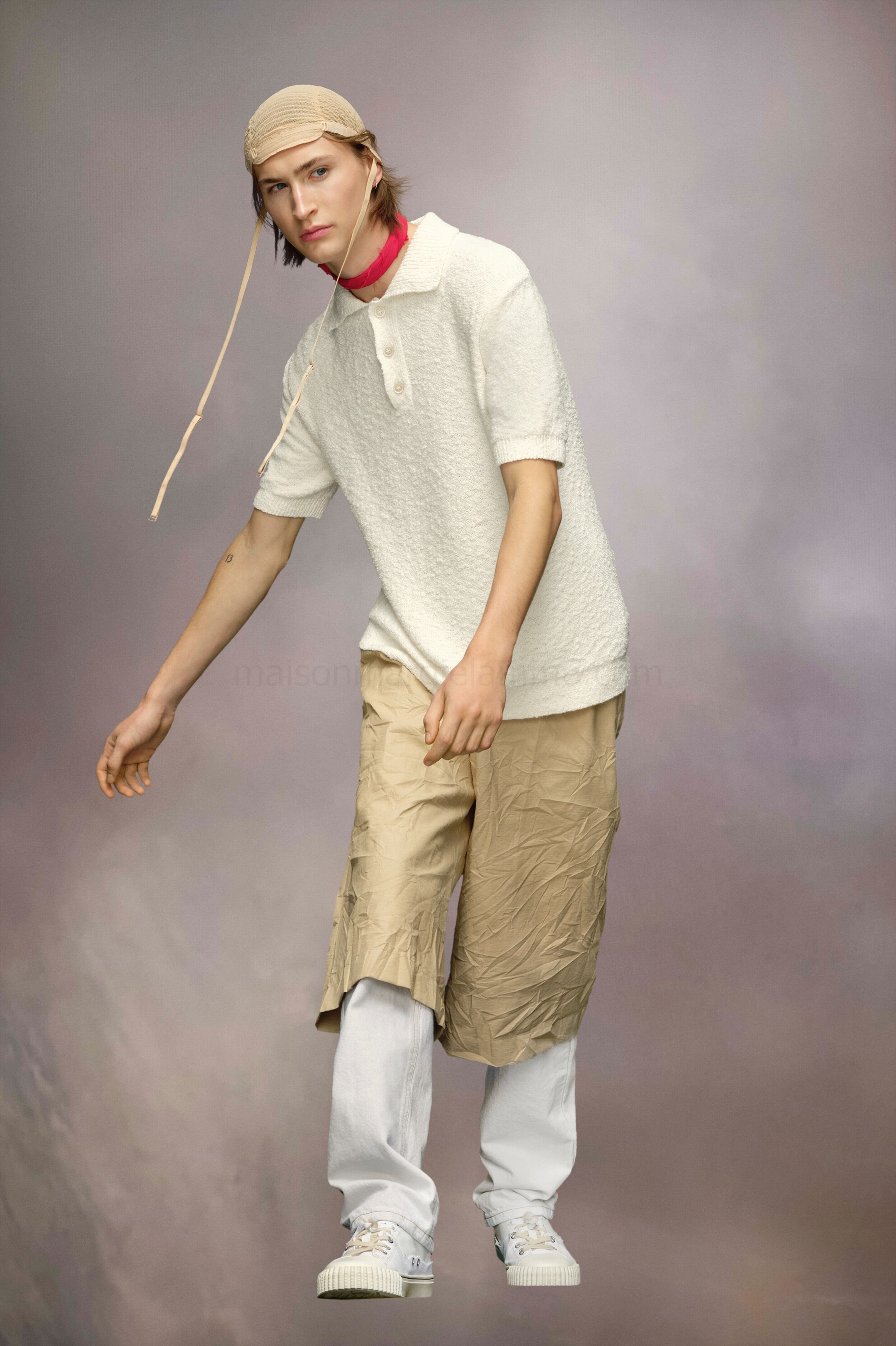 (image for) Poloshirt Aus Nostalgischem Bouclé-Strick | Maison Margiela Mm6 - 1061