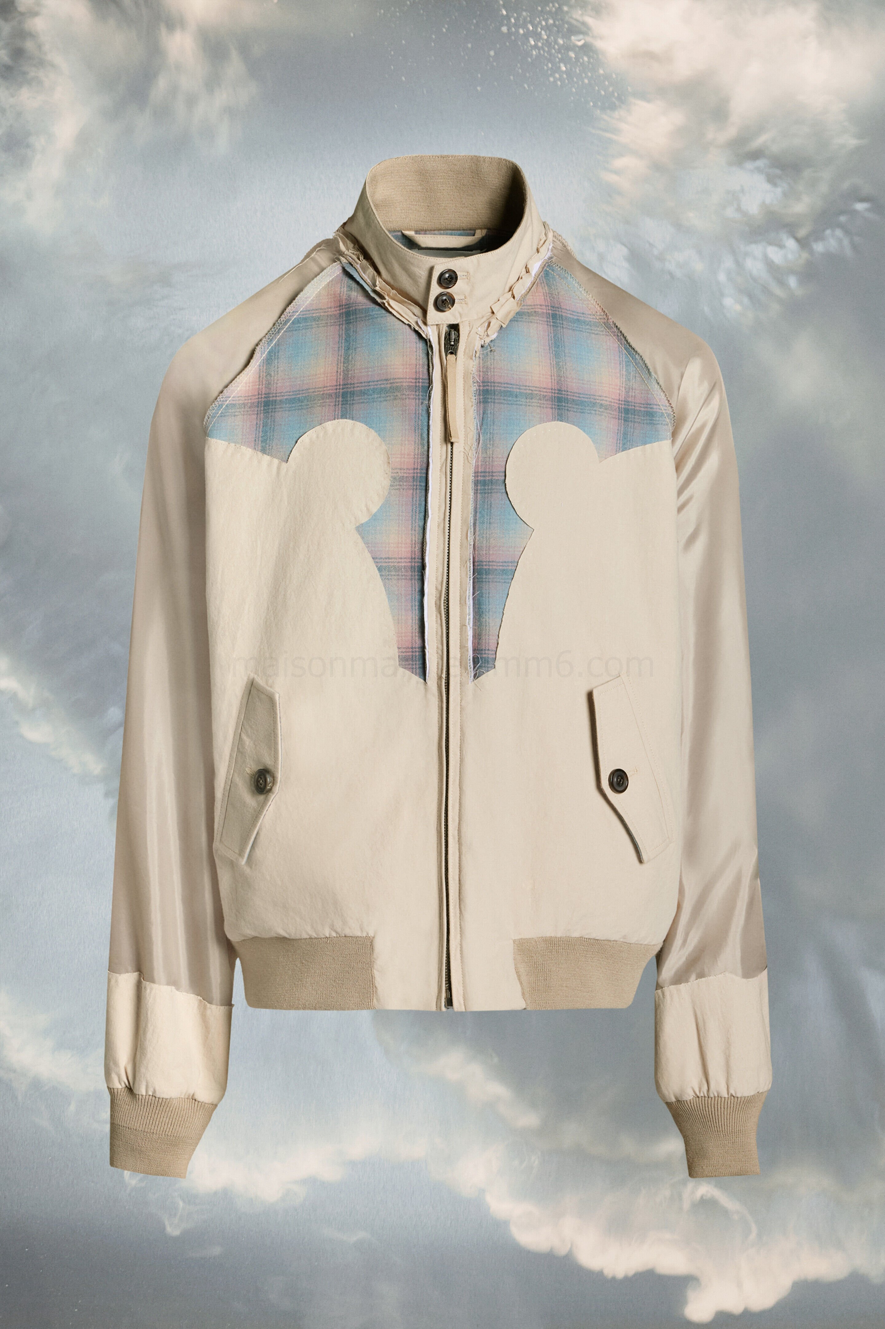 (image for) Bomberjacke Mit Passe Aus Pendleton-Wolle | Maison Margiela Mm6 - 898