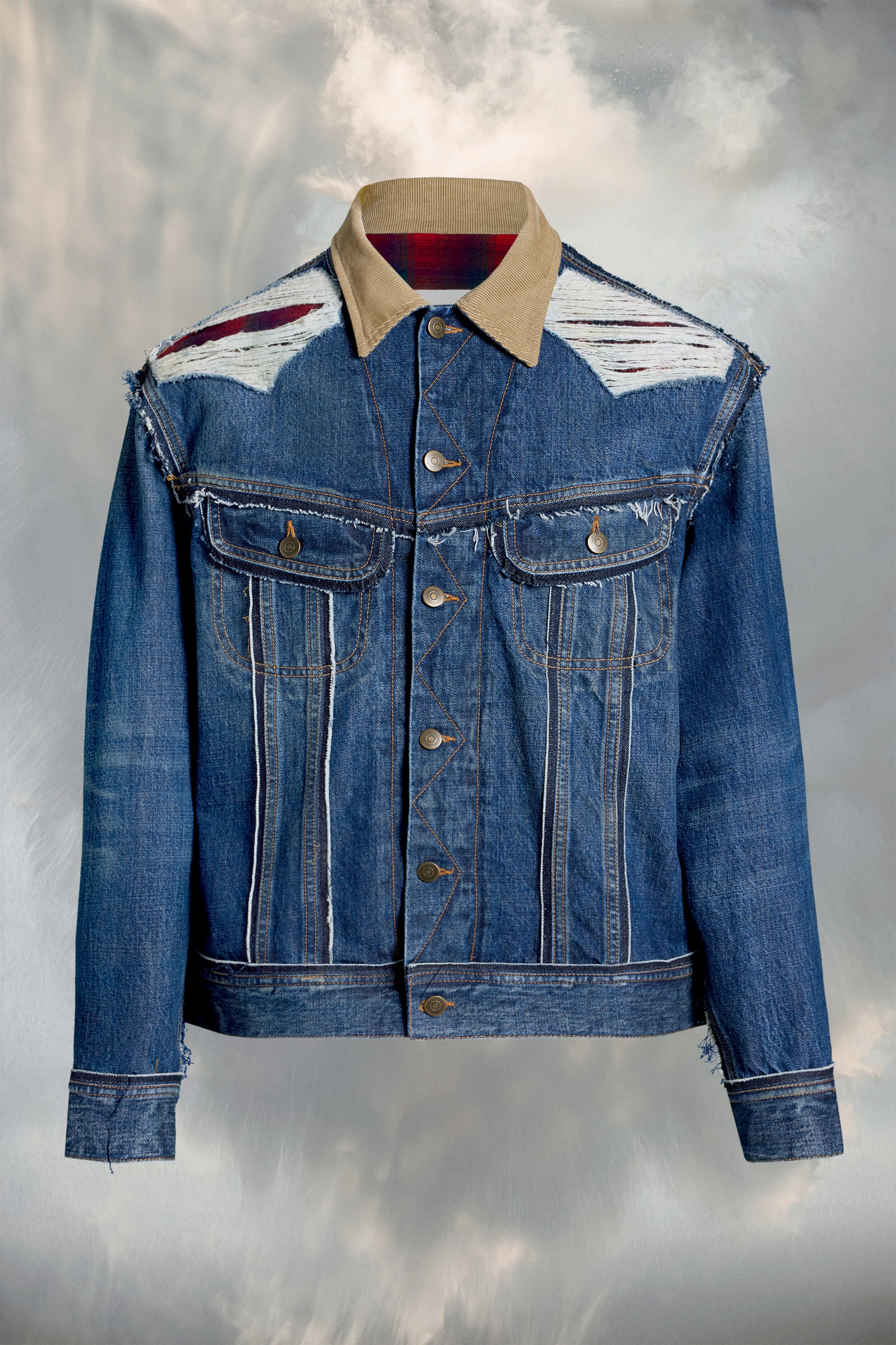 (image for) Jeansjacke Mit Pendleton-Wolle | Maison Margiela Mm6 - 863