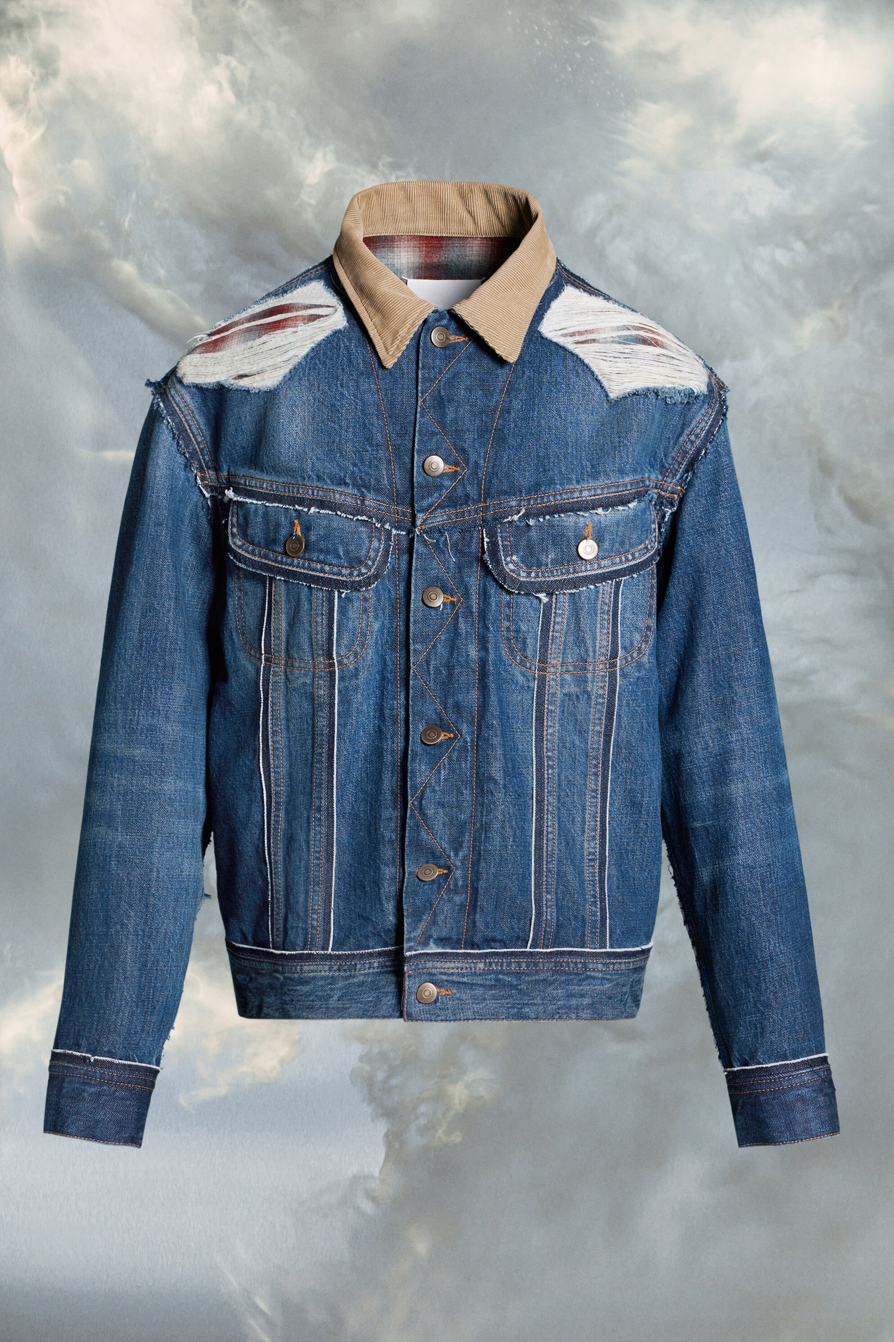 (image for) Jeansjacke Mit Pendleton-Wolle | Maison Margiela Mm6 - 852