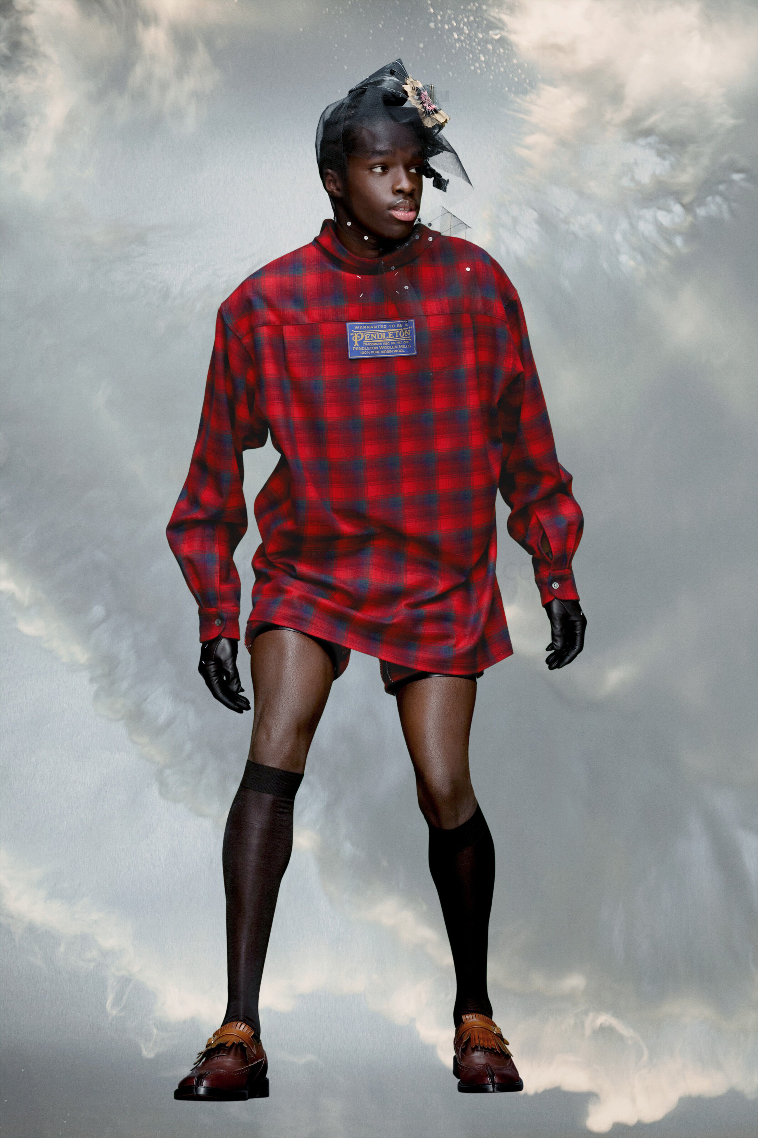 (image for) Oversized-Hemd Aus Pendleton-Wolle | Maison Margiela Mm6 - 860