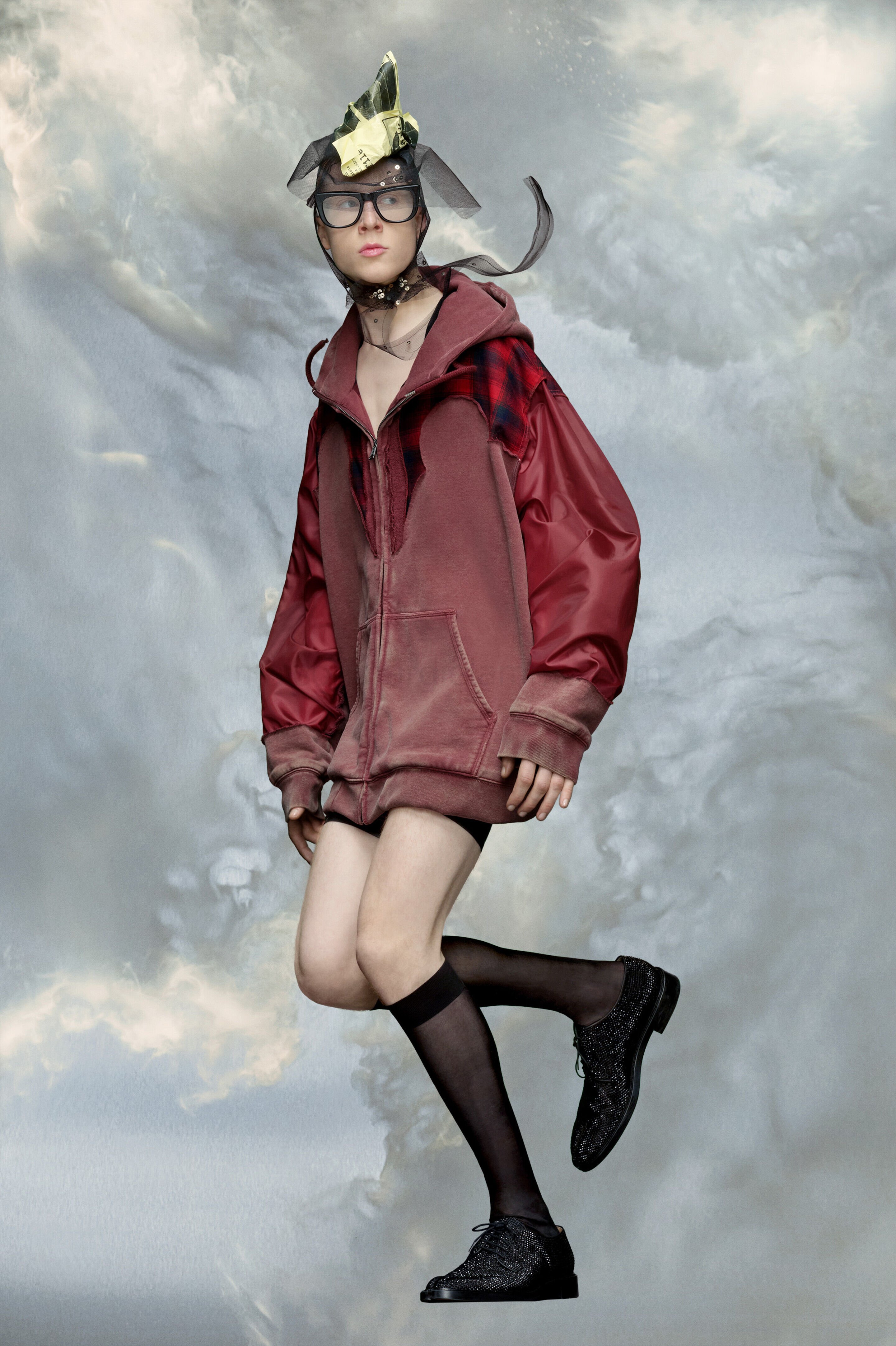 (image for) Kapuzenjacke Mit Passe Aus Pendleton-Wolle | Maison Margiela Mm6 - 873