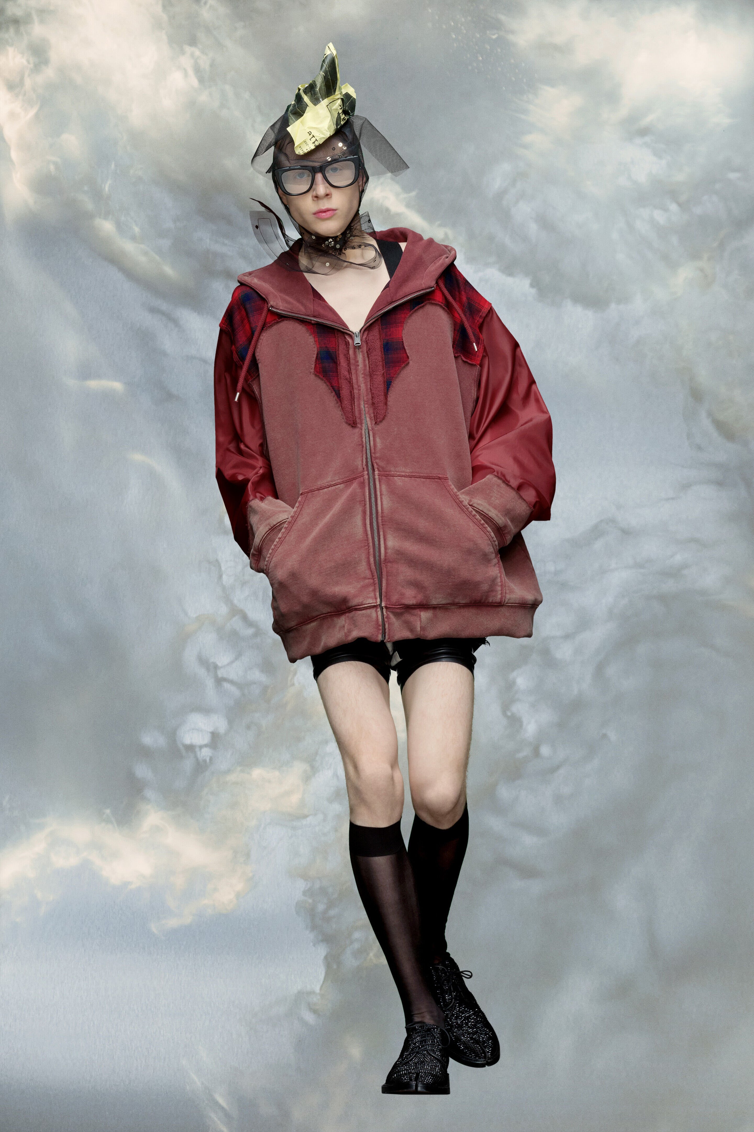 (image for) Kapuzenjacke Mit Passe Aus Pendleton-Wolle | Maison Margiela Mm6 - 873