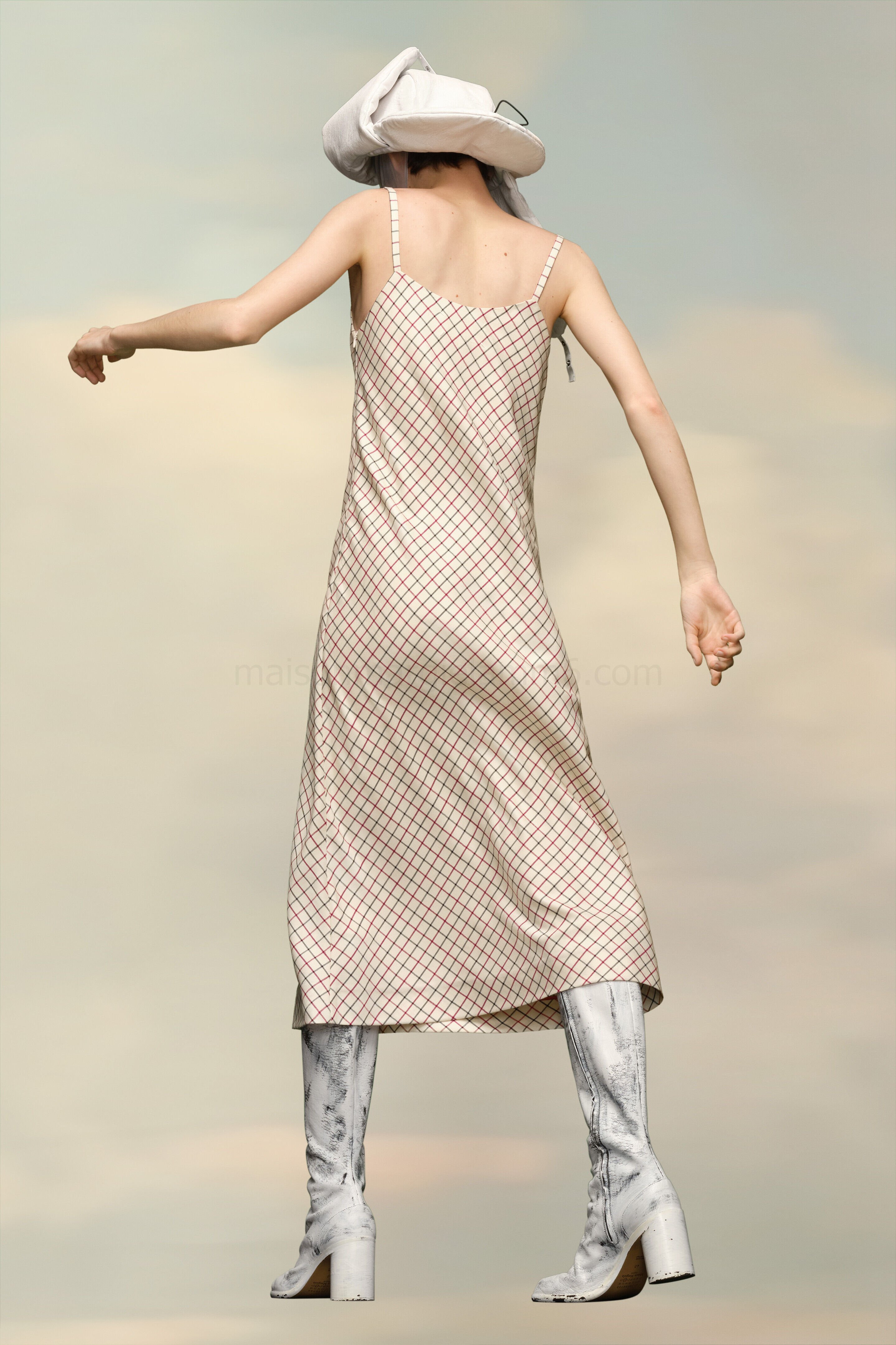 (image for) Kariertes Kleid Aus Wolle/Seide | Maison Margiela Mm6 - 991