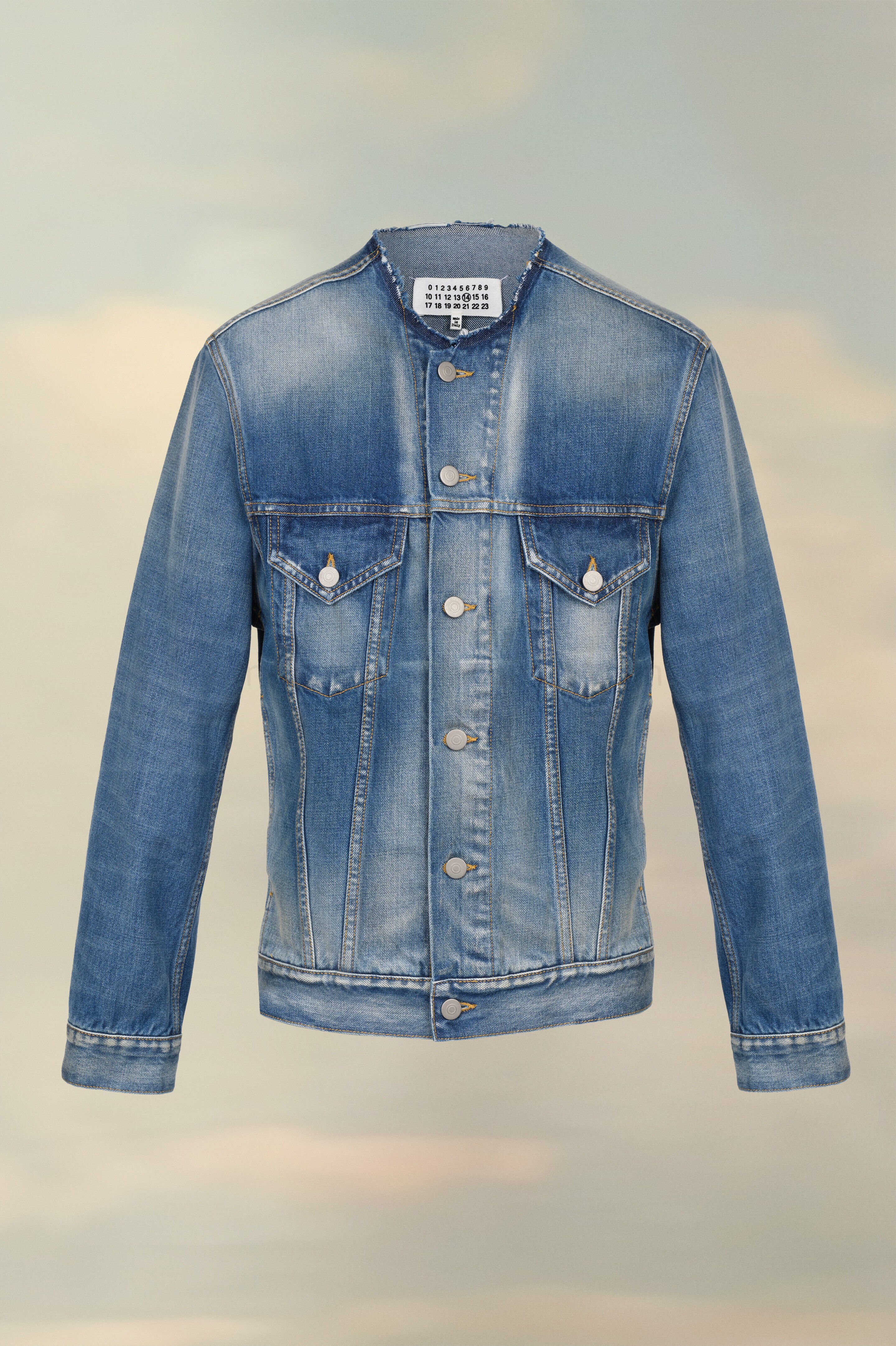 (image for) Kragenlose Jacke Aus Denim | Maison Margiela Mm6 - 1146 - Click Image to Close